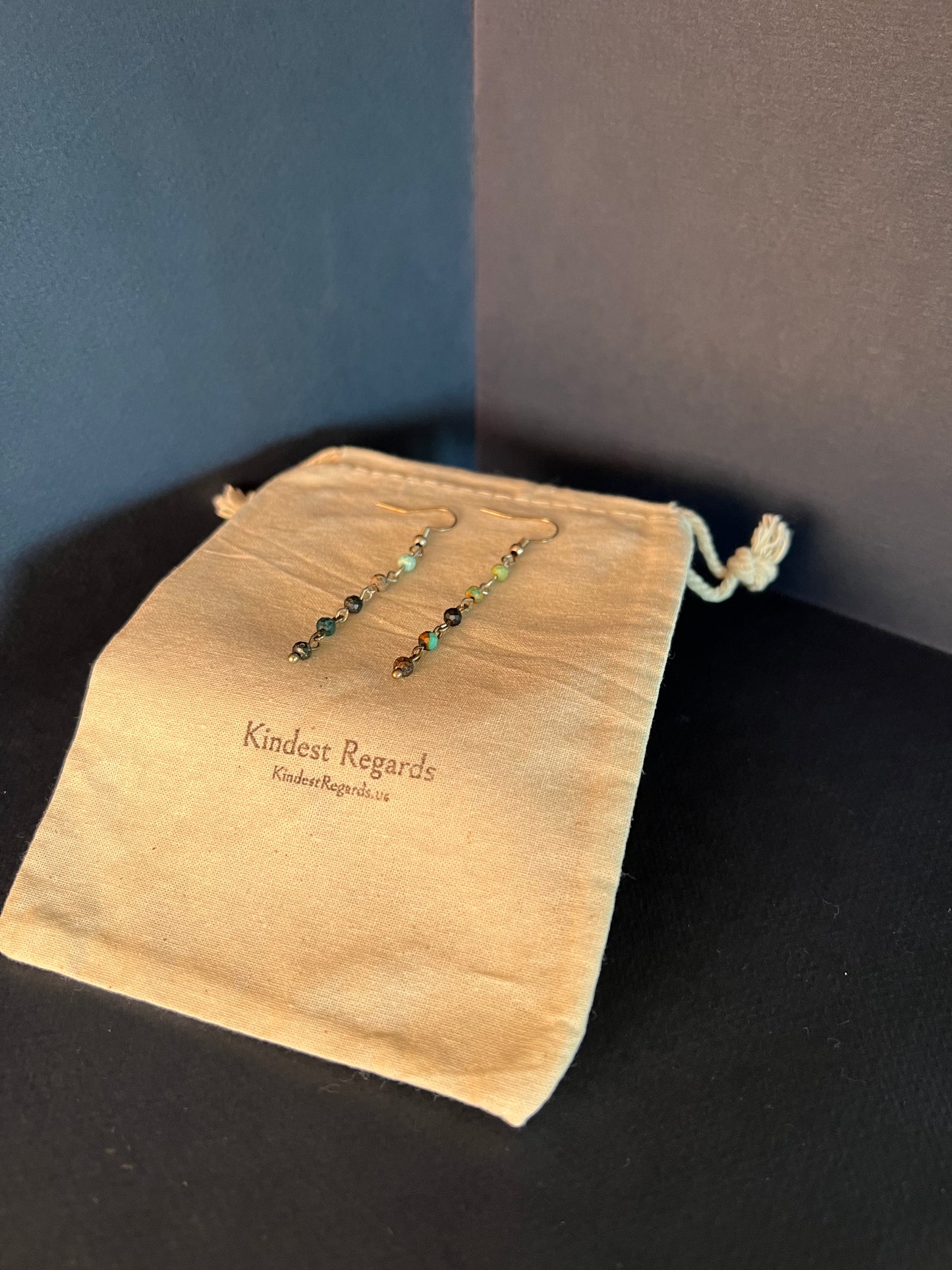 African Jasper and Silver Earrings