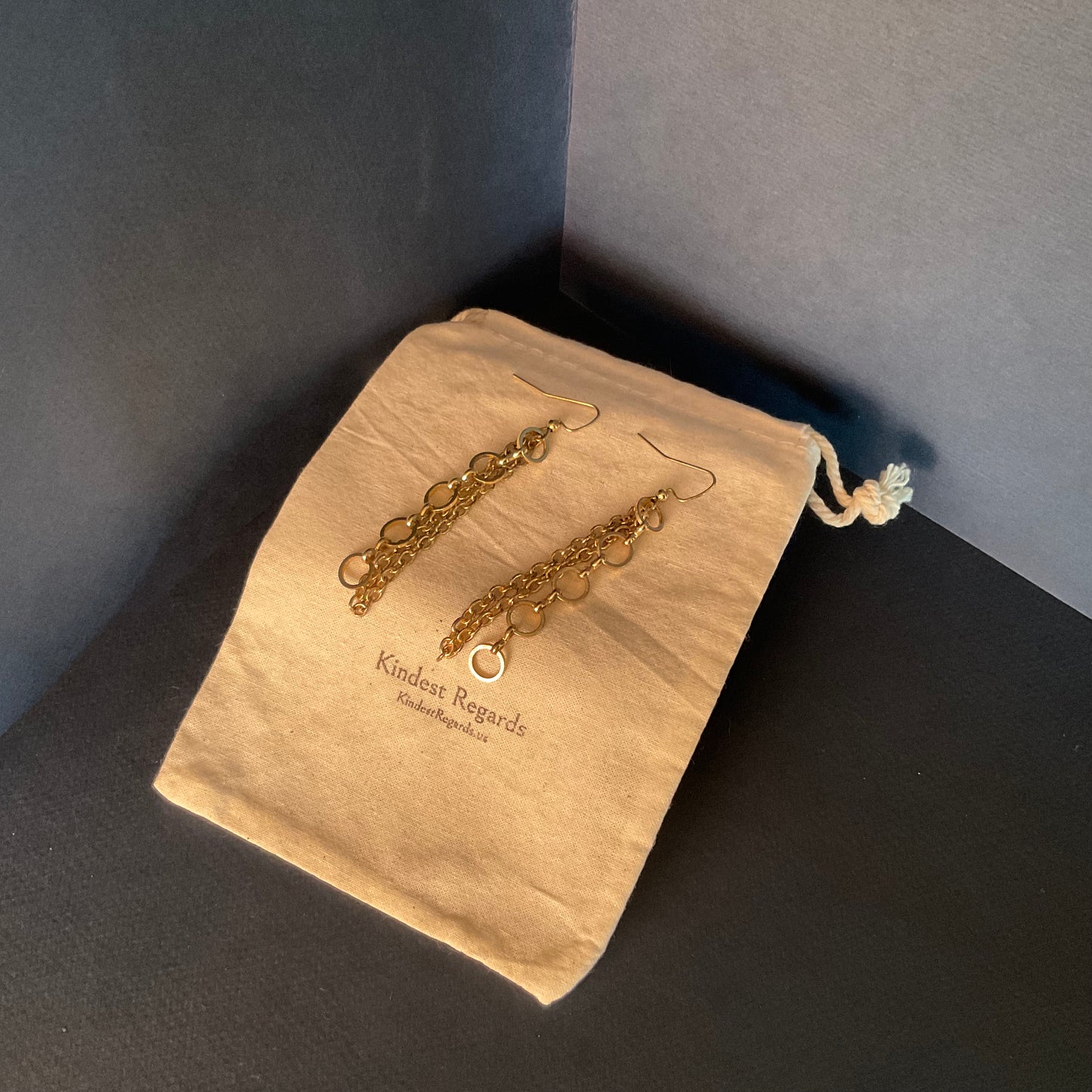 Multi Chain Gold Earrings
