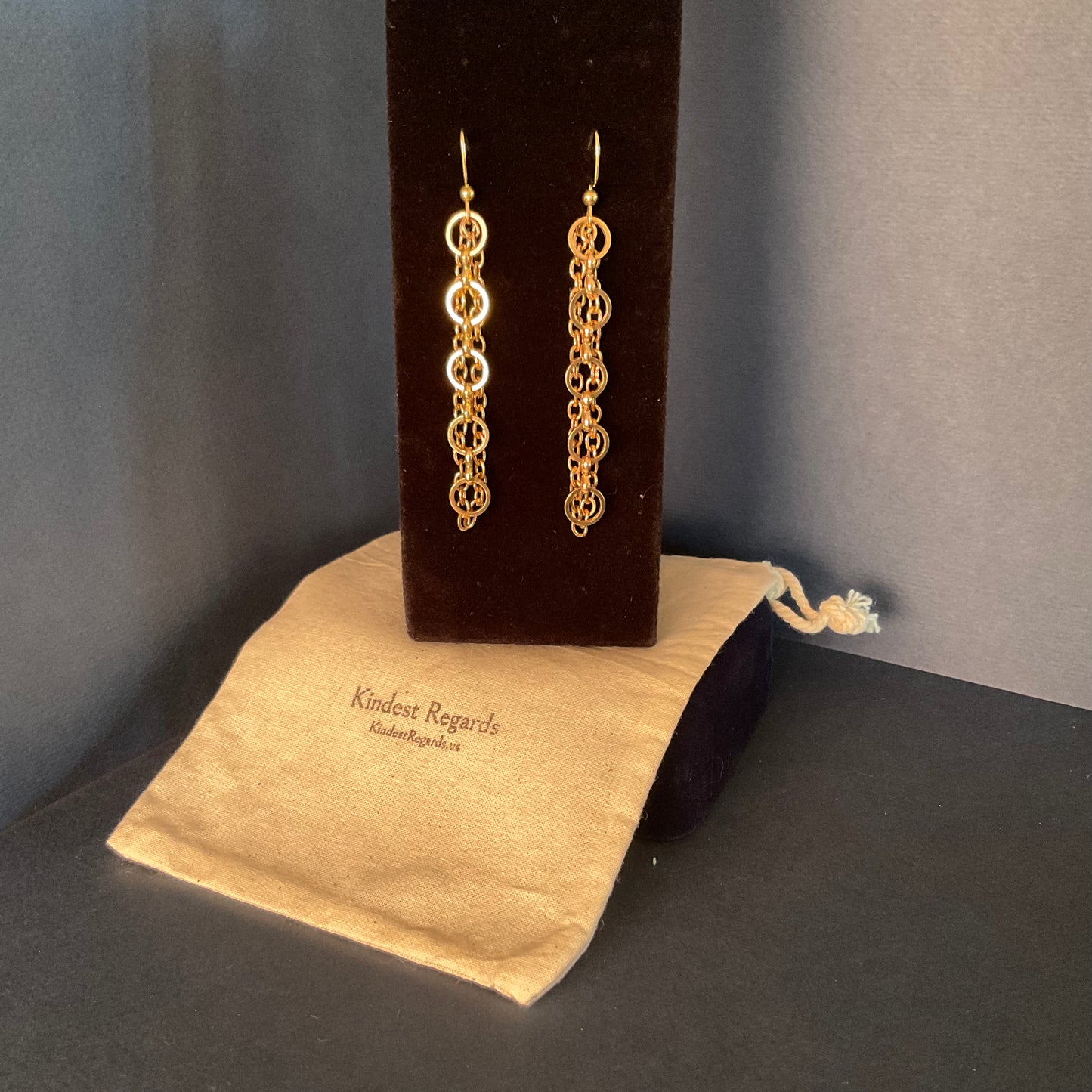 Multi Chain Gold Earrings