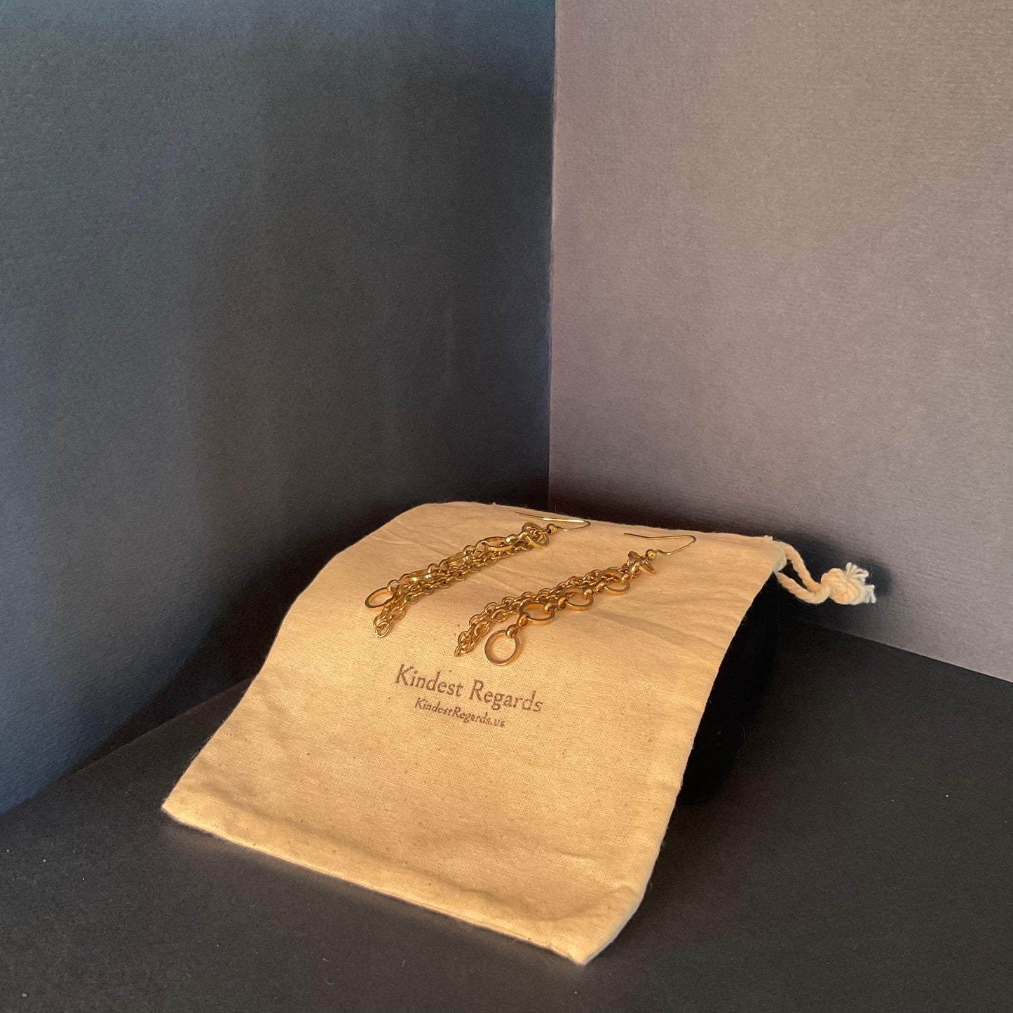Multi Chain Gold Earrings