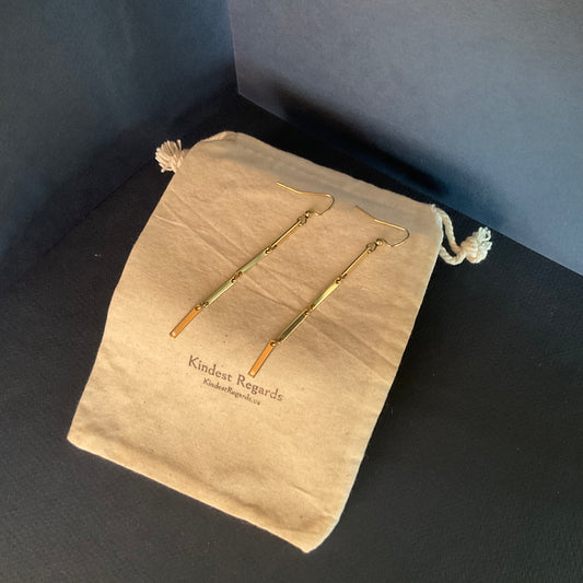 Long Flat Chain Earrings