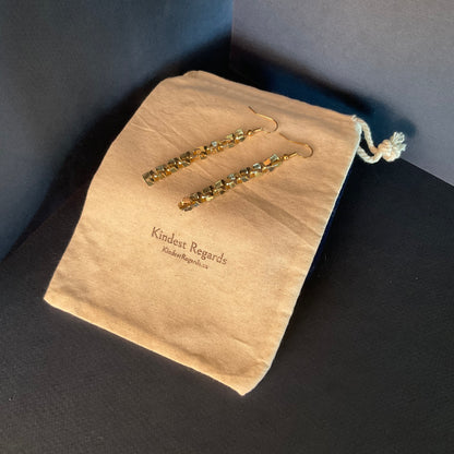 Unique Twisted Square Chain Earrings